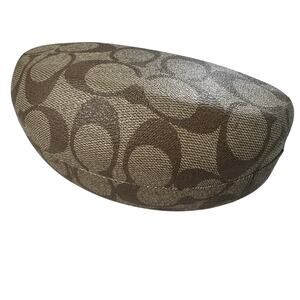 Coach Signature Sunglasses Case Brown Canvas Clamshell Replacement